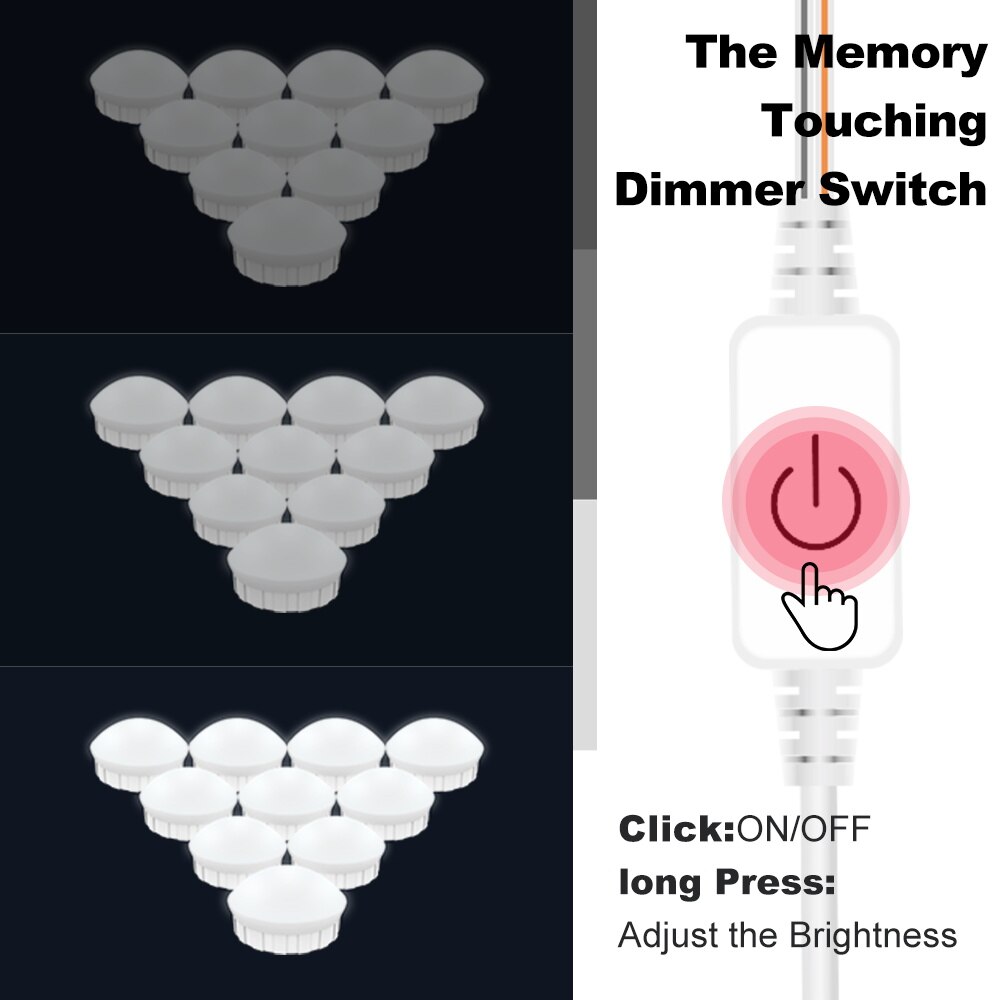 Make up Furniture Lighting USB Port Makeup Vanity Mirror Light Bulb Kit 12V Touch Dimmable Decor Hollywood Dressing Table Lamp