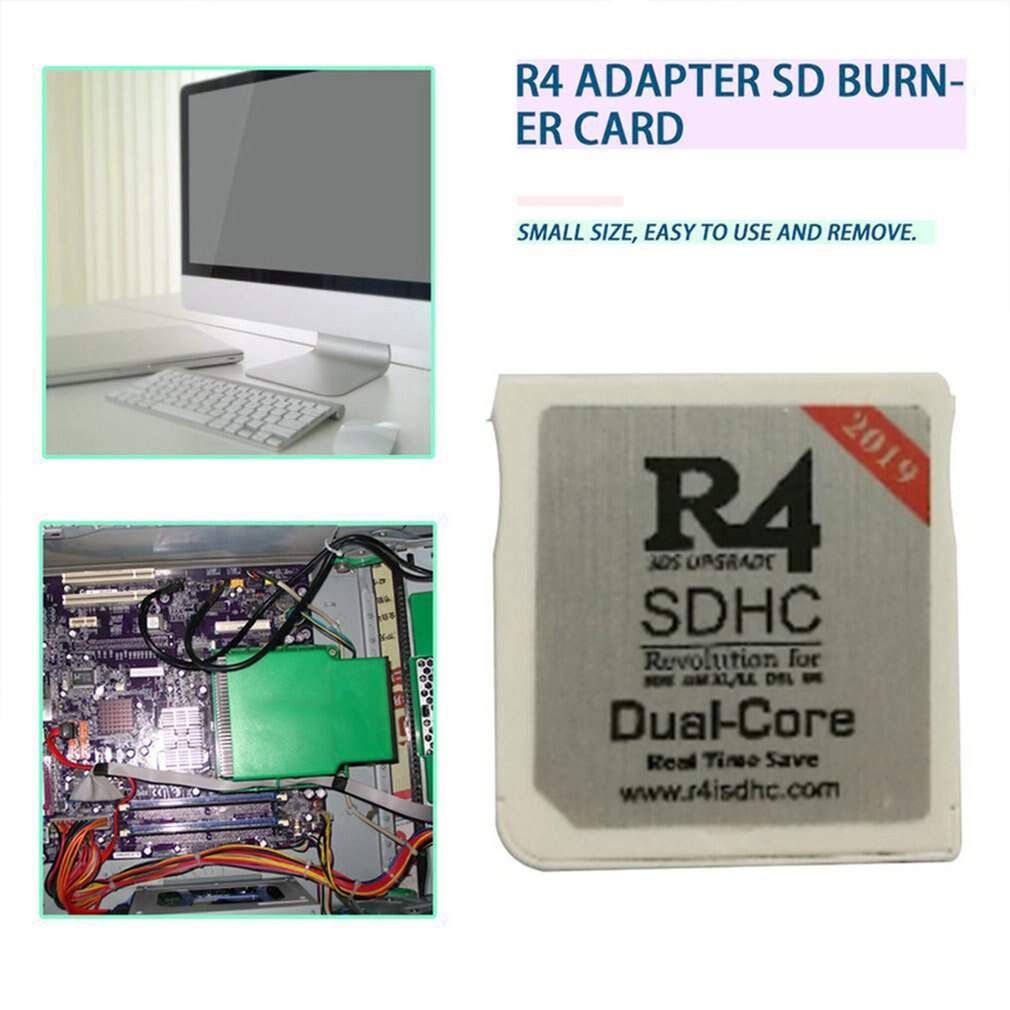 R4 Sdhc Adapter Secure Digital Geheugenkaart Brandende Kaartspel Kaart Flashcard Duurzaam Materiaal Compact En Draagbare Flashcard