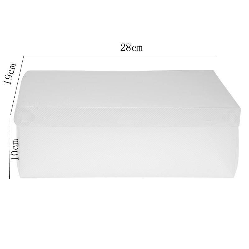 Cajas plegables de almacenamiento de Calzado de plástico, organizador apilable, soporte para zapatos, caja organizadora, 10 Uds.: 5