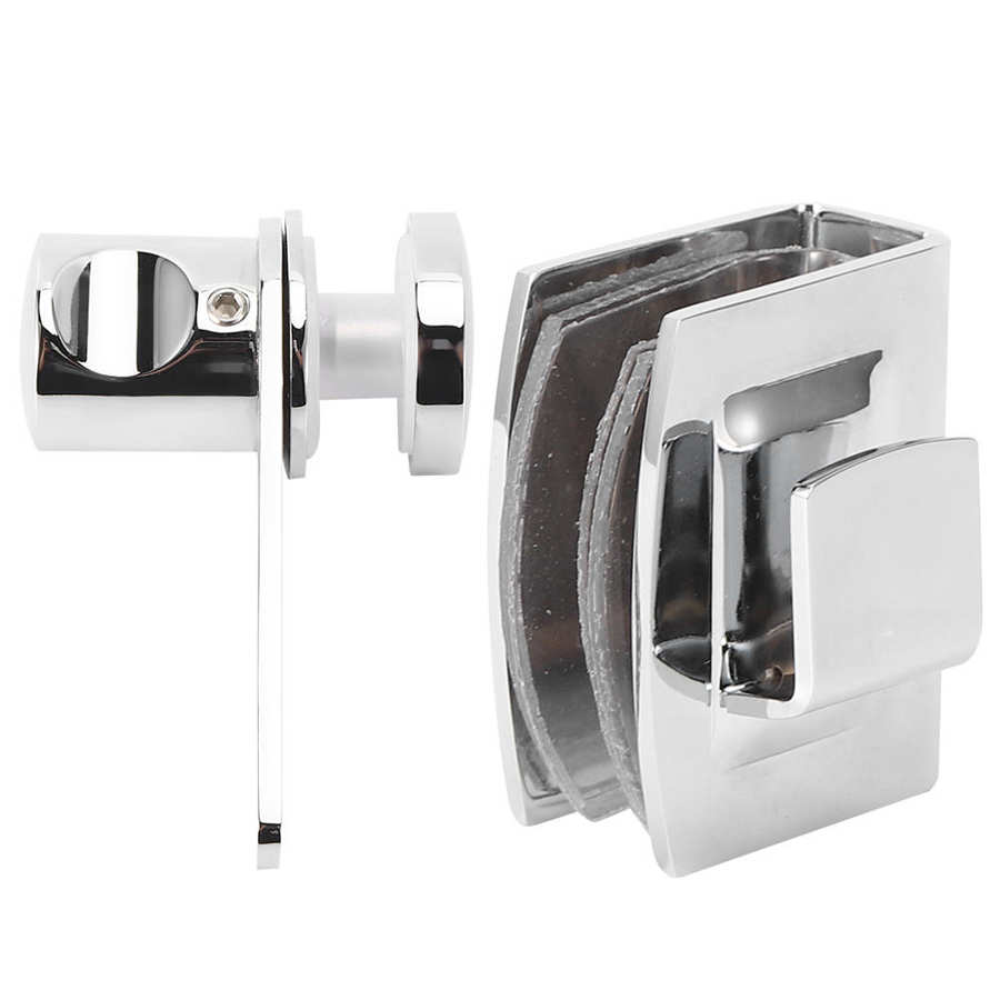 Household Bathroom Shower Room Glass Door Latch Bolts Lock Gate Door Hardware