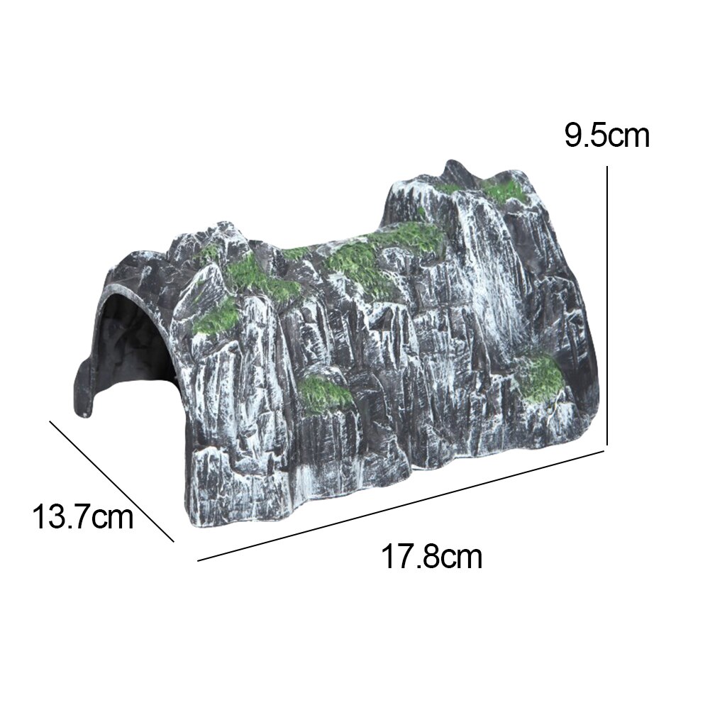 Simulering rockery train cave tunnel model diy miniature railway scene tilbehør simulation cave plastic tunnel train track tool