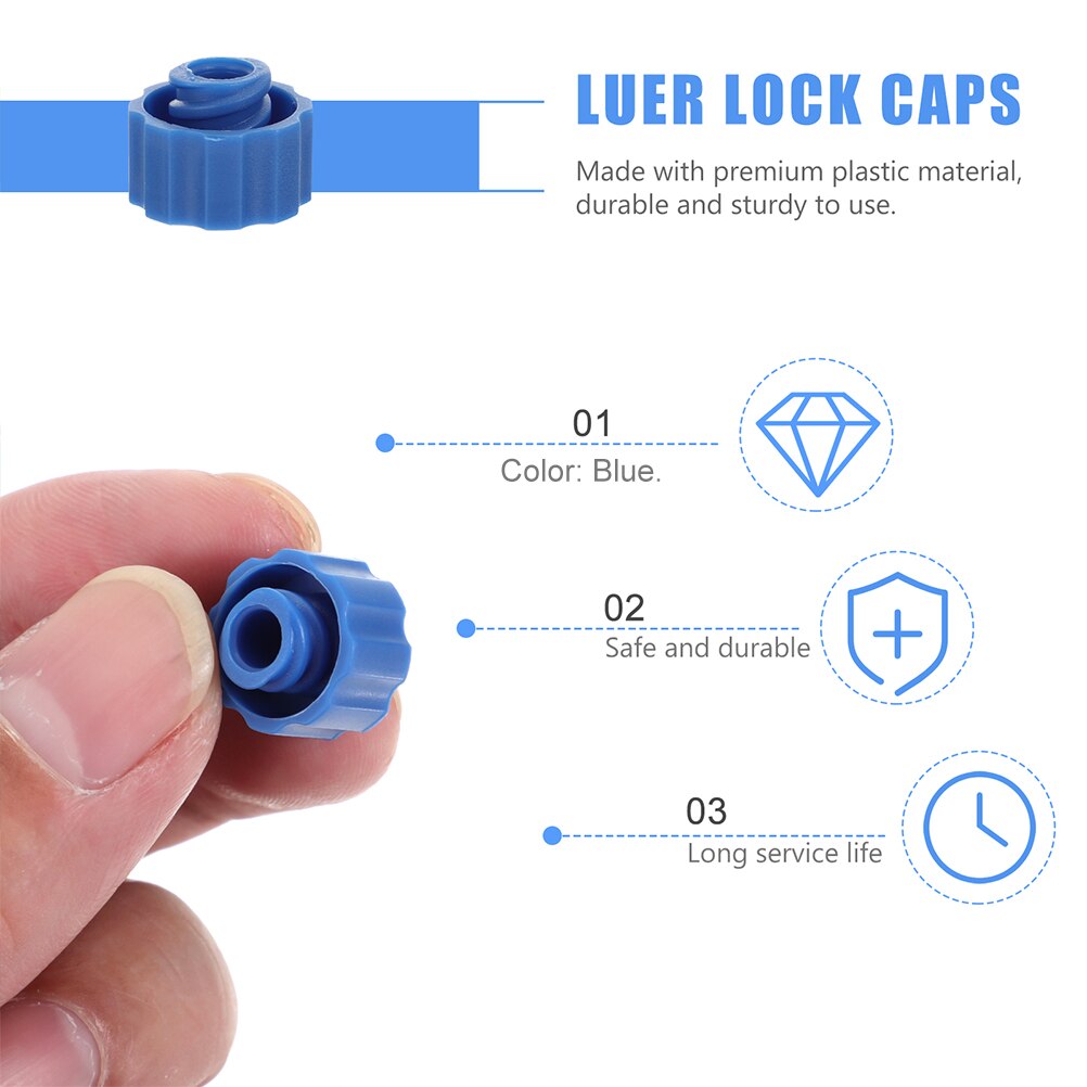 50pcs Syringe Tip Caps Plastic Luer Lock Caps Dispensing Needle End Caps