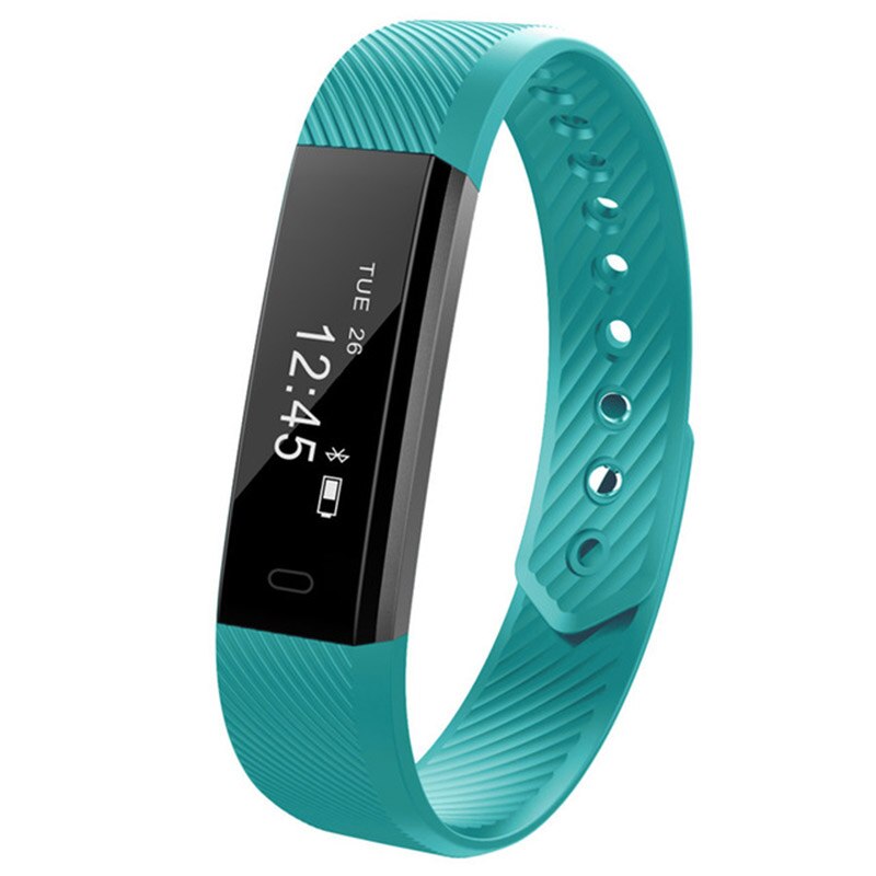 Pulsera inteligente ID115, reloj deportivo con Bluetooth para Android e IOS, podómetro funcional para exteriores: Verde
