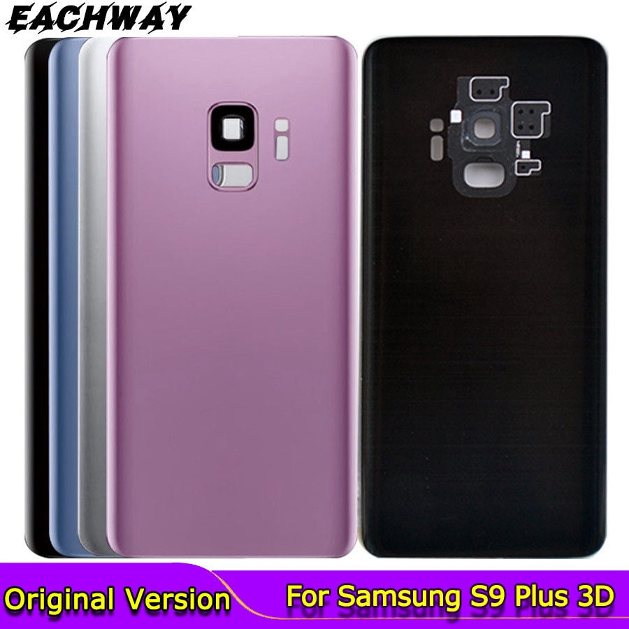 G960F G965F Für Samsung Galaxy S9 Plus 3D Glas Zurück Batterie fall S9 Für Samsung S9plus Gehäuse Abdeckung Tür Hinten klebstoff Aufkleber