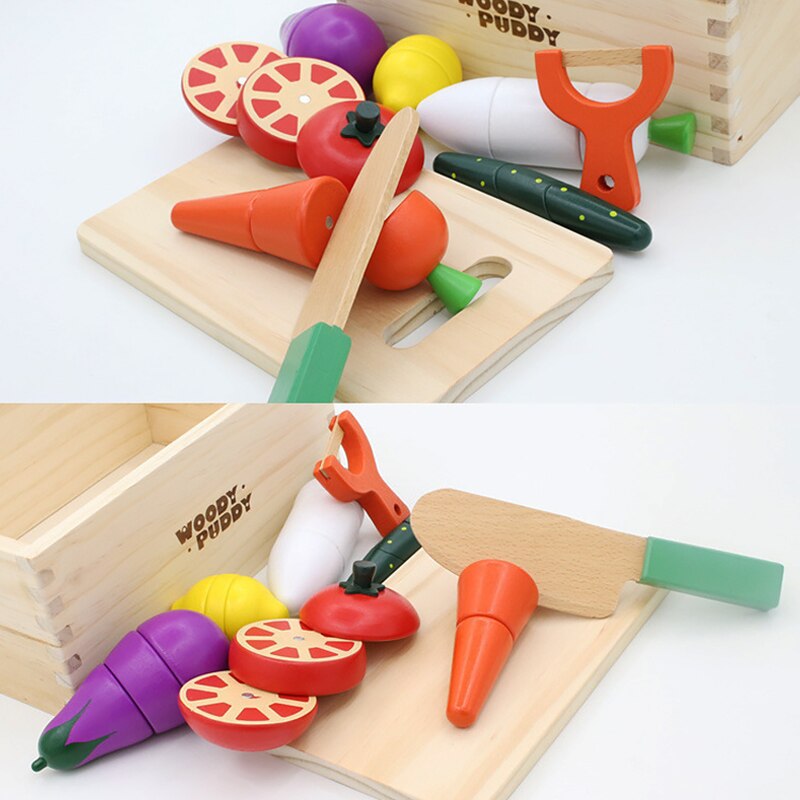 Montessori coupe Fruits et légumes jouets en bois classique jeu Simulation cuisine série jouets cuisine jouets éducation précoce