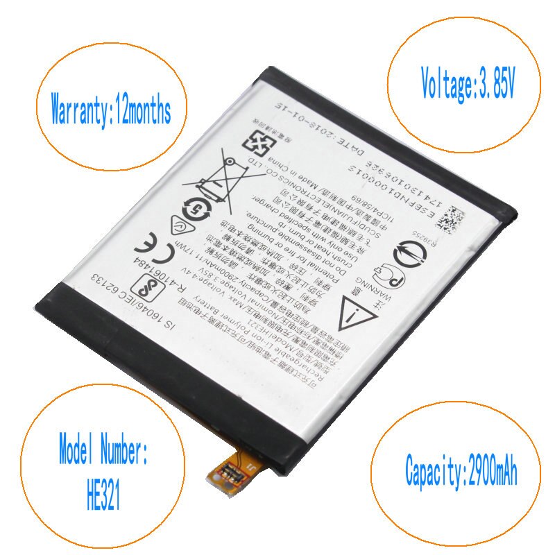 1x2900 mAh er321 er336 Batterie Für Nokia 3,1/5 TA-1044 Für Nokia 5 Dual SIM (TA-1053 DS) 5 Prämie Auflage Dual SIM HMD Herz