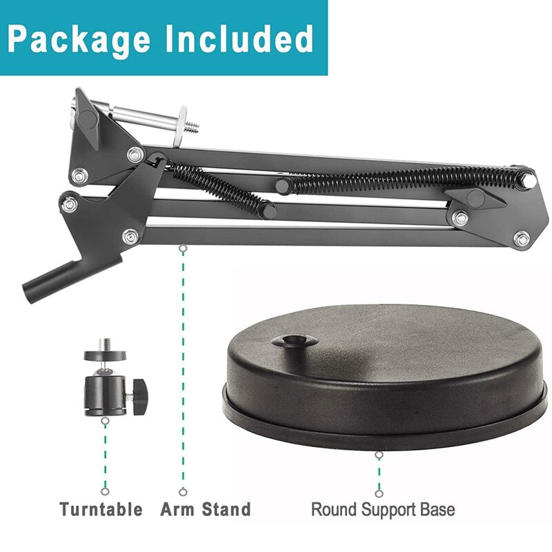 Desktop Webcam Stand 22 Inch Suspension Boom Scissor Arm Stand Met Base, Compatibel Voor Logitech Webcam C922