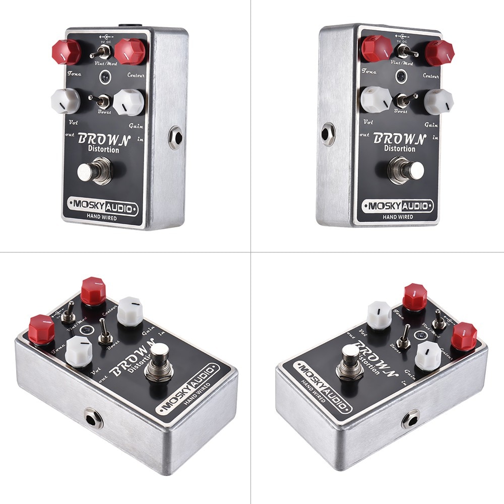 MOSKY BROWN Distortion Guitar Effect Pedal Full Metal Shell True Bypass Distortion Effect Guitar Pedal