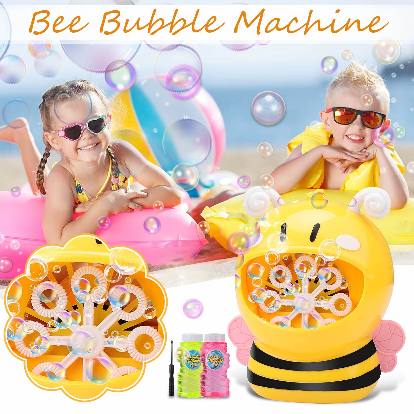 Outdoor Bee Machine Krabben & Kikker Muziek Kids Bad Toy Bad Zeep Automatische Bubble Maker Baby Badkamer Speelgoed Voor Kinderen