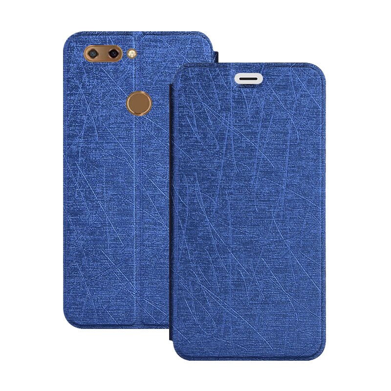 ZTE Blade V9 case Funda ZTE V10 blade cover silicone soft TPU PU leather case Slim stand cover voor ZTE blade V8 flip case coque: For ZTE V10 / Blauw