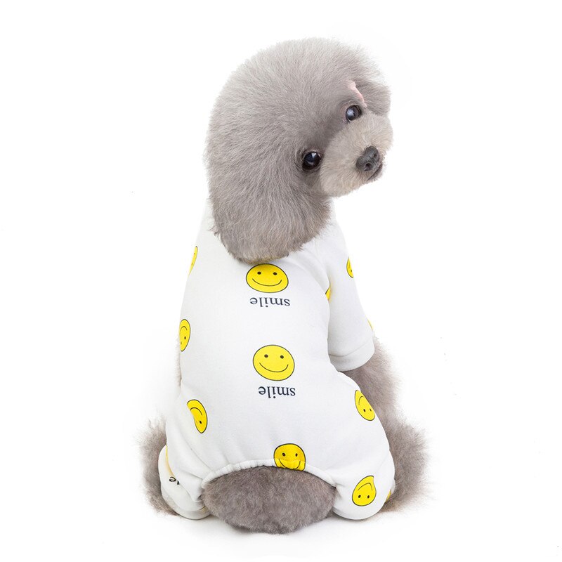 Hvalpe jumpsuit lille hund romper teddy chihuahua tøj sweater: Hvid / Xl