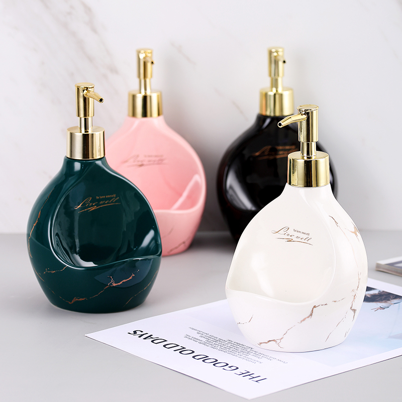 Ceramic Shampoo Bottle Modern Bathroom Soap Dispenser Set Household Dual Purpose Squeeze Bottled Daily Necessities