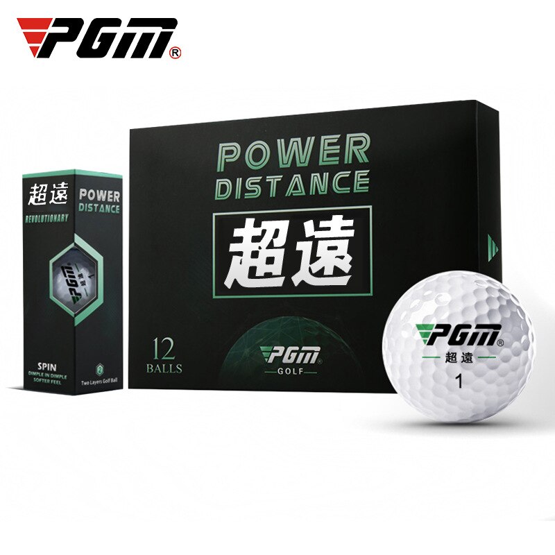 High-Grade Pgm Golf Balls 12 Pieces/Boxed Layer Practice Game Ball Double Layer Super far ball Outdoor Sport Training