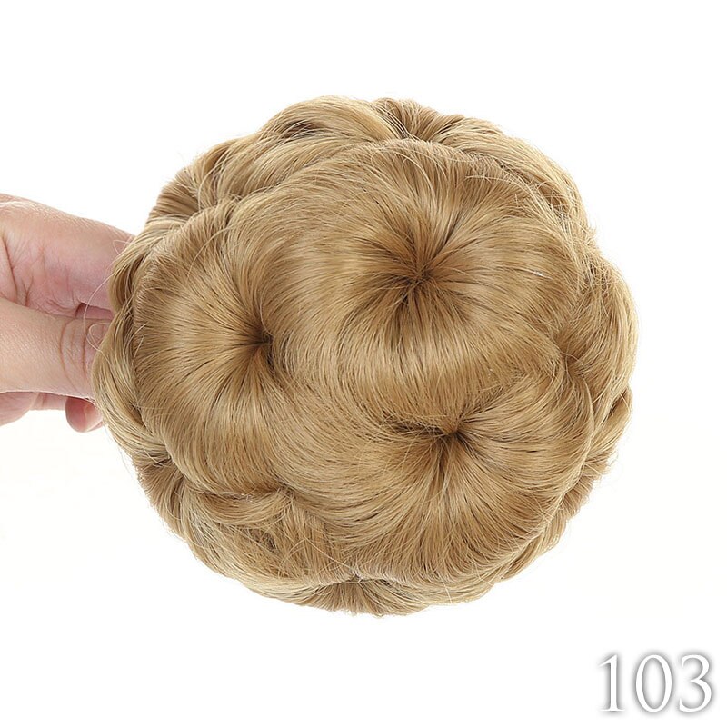 MUMUPI-postizo para mujer con forma de flor, moño para el pelo, Donut, extensiones, fibra sintética de alta temperatura: 103