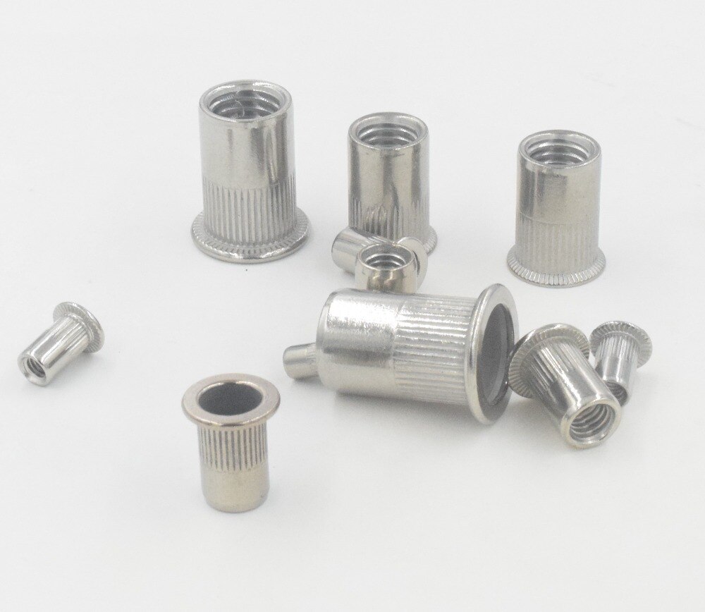 20 st  m3 m4 m5 m6 m8 aluminiumlegering rivnut platt huvud gängad nitinsats mutter kapsyl nitmutter