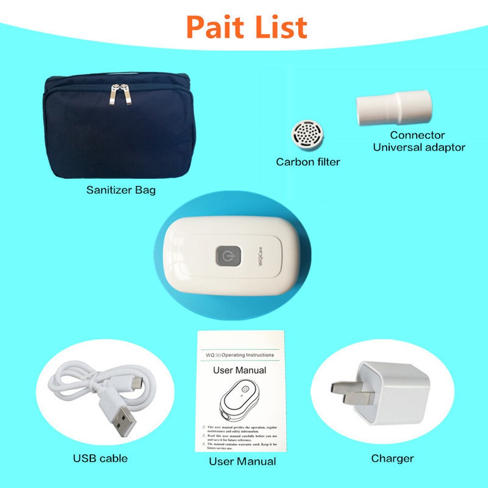 Stérilisateur assainissant et sac APAP | Auto désinjecteur, nettoyeur de ventilateur, nettoyant pour APAP du sommeil, OSAHS OSAS Anti-ronflement pour la chambre à coucher