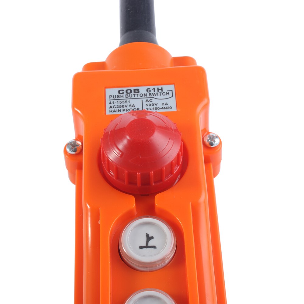 cob Rainproof Up-down Pushbutton Crane Hoist Switch ,Waterproof COB-61h push button switch