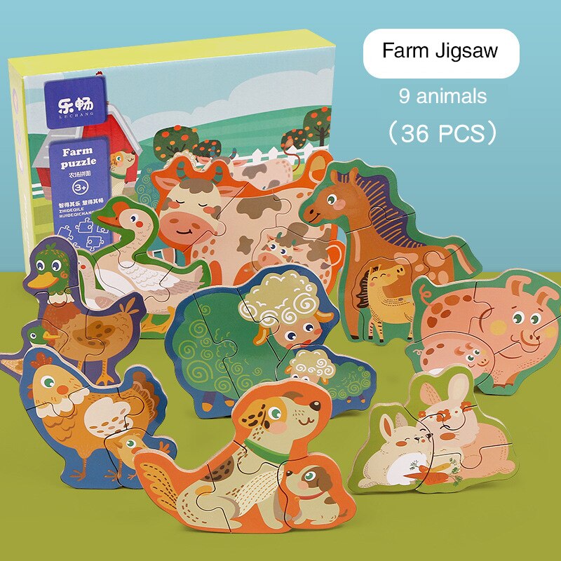 Bambino Grande Pezzo di Puzzle Puzzle di Puzzle Per Bambini di Educazione Precoce Beneficio Intelligenza Giocattolo di Puzzle Animale Di Puzzle Ragazzo Regalo di Puzzle Giocattolo: 4