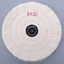 6mm hole Cloth wheel Pre-polishing 5inch White Cotton Buffing Bench Grinder