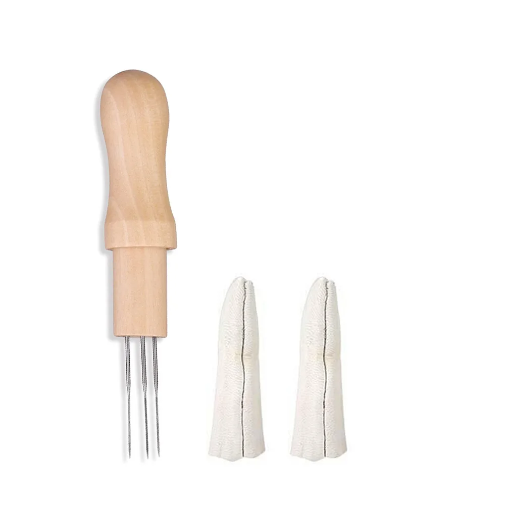 1 ~ 100 stk. uldfilt nålefilt nålefilt startsæt filtenåle filt med fingerhuler gør-det-selv-pakke til filtning: Violet/紫罗兰