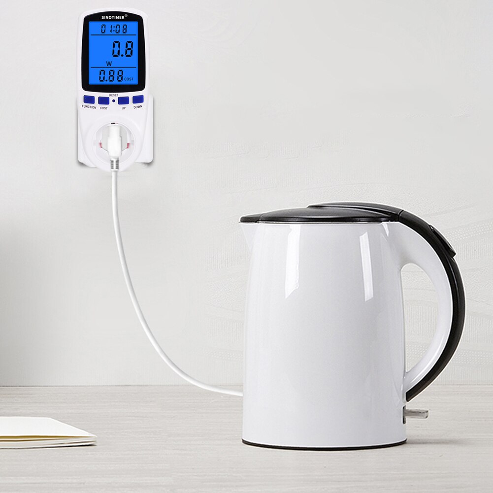 Household LCD Backlight Display Watt Monitoring Socket Electricity Analyzer Monitor Power Meters Electrical Wattmeter