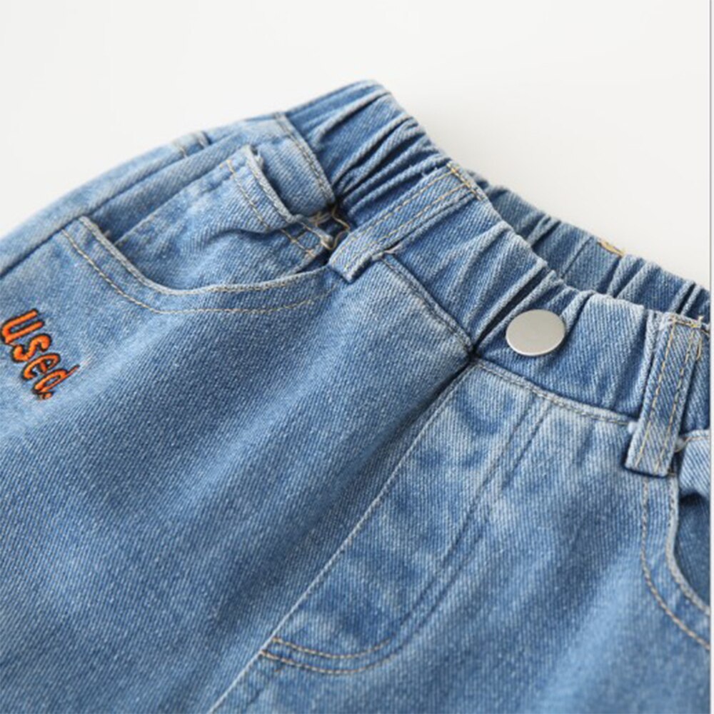 Mudkingdom Boys Jeans Cotton Print Casual Children Trousers Toddler Loose Fit Denim Pants for Boys Spring Autumn Kids Clothes