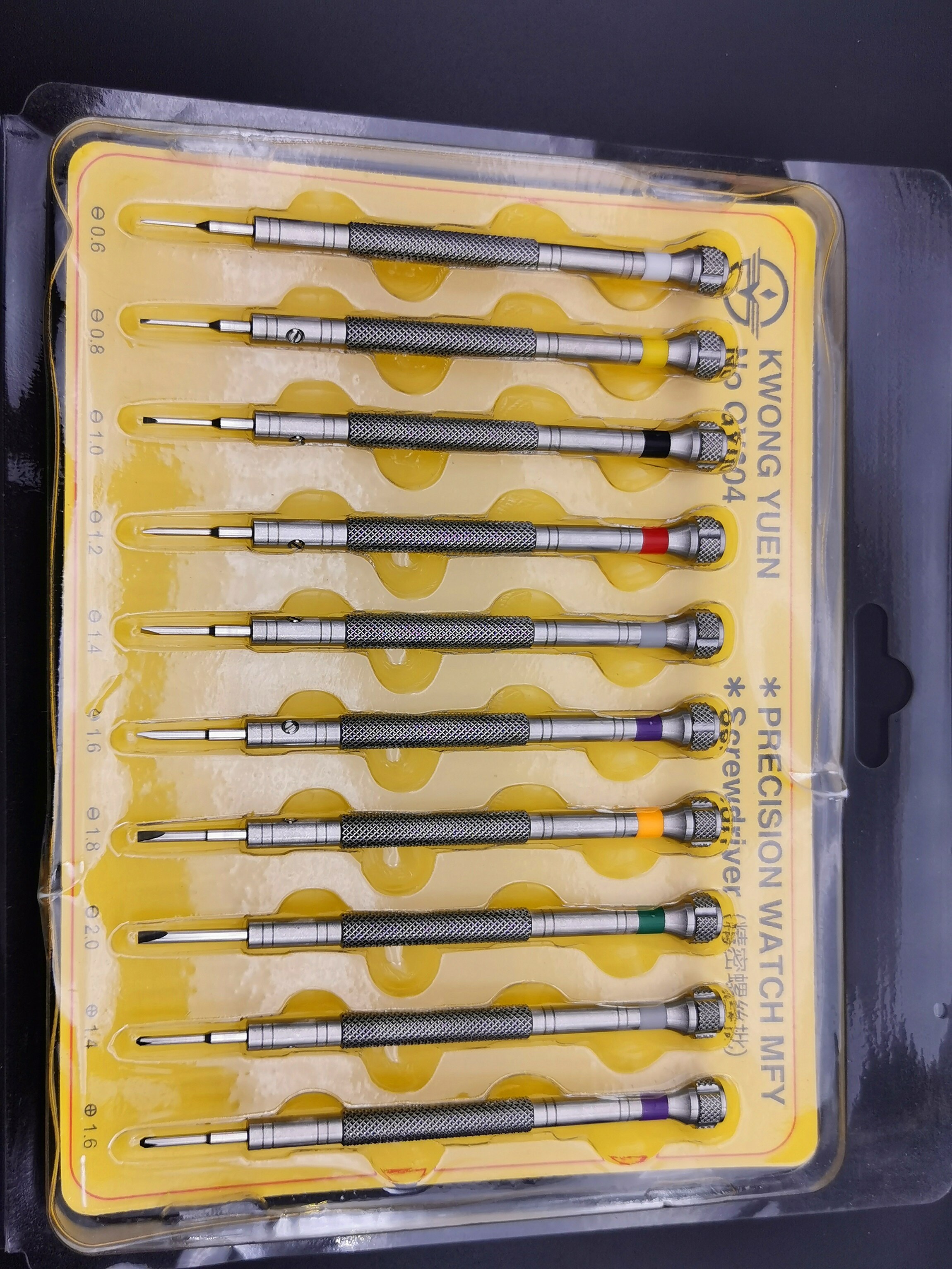 10 unids/set 316 # acero dureza extrema juego de destornilladores para relojes reparación de herramientas de reloj destornillador para relojero
