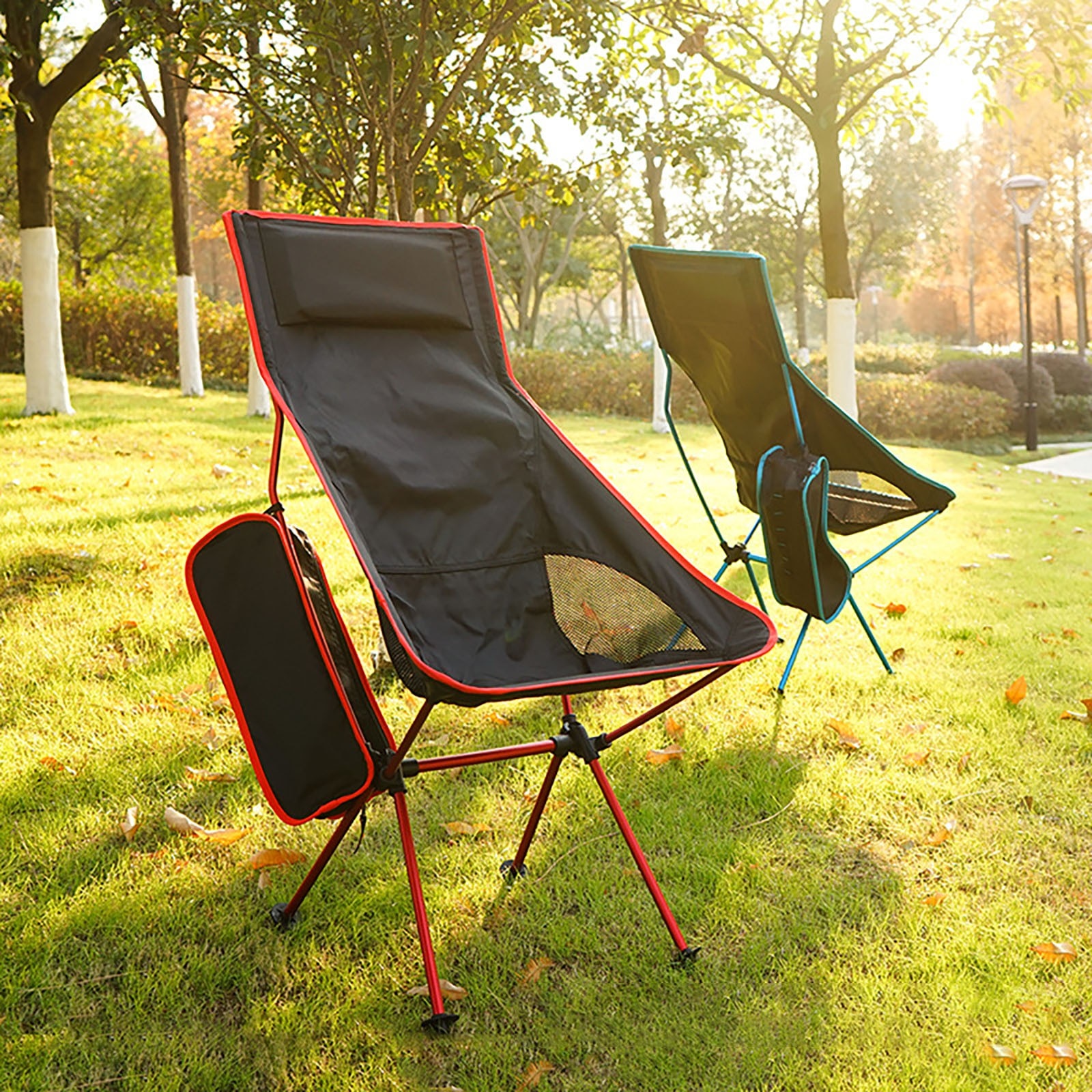 Ultraligero desmontable portátil Luna silla liviana plegable extendido asiento Oficina Casa de pesca de Camping jardín con barbacoa # g35