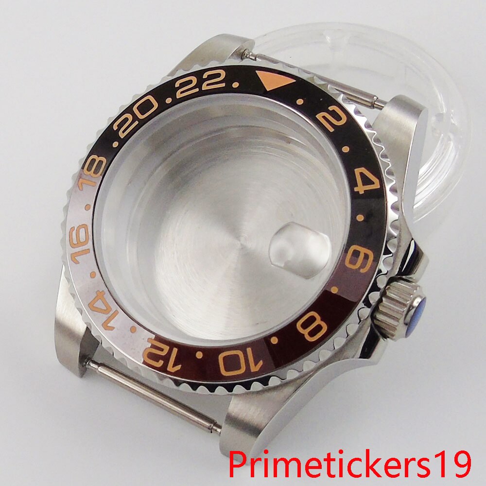 BLIGER men watch case fit NH35 sapphire stainless steel top automatic movement: I