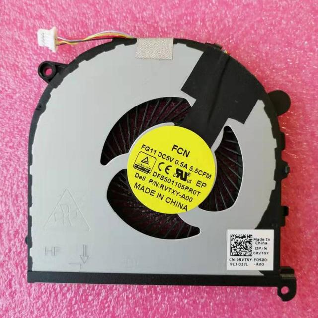 CPU GPU Cooler Fan/Heatsink For Dell XPS 15 9550 Precision 5510 0HYY21/036CV9 0RVTXY RVTXY-A00 DC28000GKF0 5V 0.5A Radiator: CPU Fan 0RVTXY