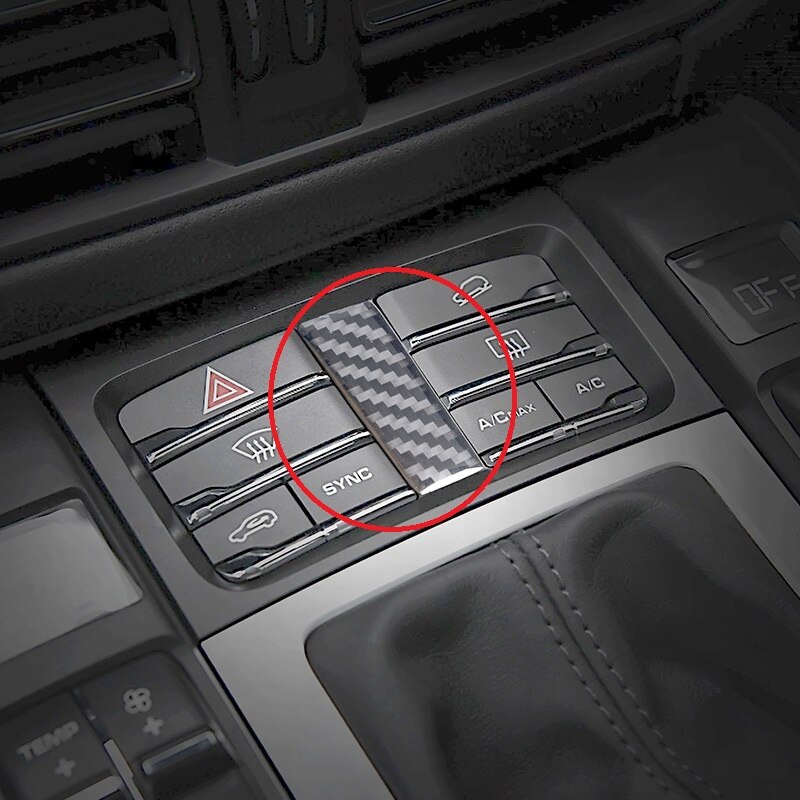 Fit For Porsche Macan Carbon Fiber Central Console Gear Shift Panel Trim: D