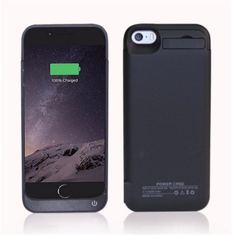 NENG 4200mAh External Backup Battery Charger Case for IPhone 5 5s 5C SE 8 Colours Power Bank Pack Stand Powerbank: 1