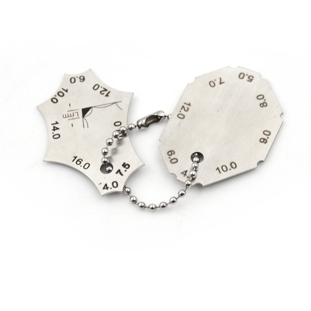 2 Pcs Set Weld Seam Test Ulnar Inspection Ruler Welding Tools Stainless Steel Welding Gauge Key Pocket Gage