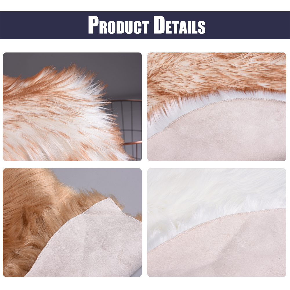 Tapis en fausse fourrure en forme de cœur pour chambre à coucher, tapis moelleux et Shaggy, en peau de mouton, pelucheux, décor de canapé, tapis de sol en peluche