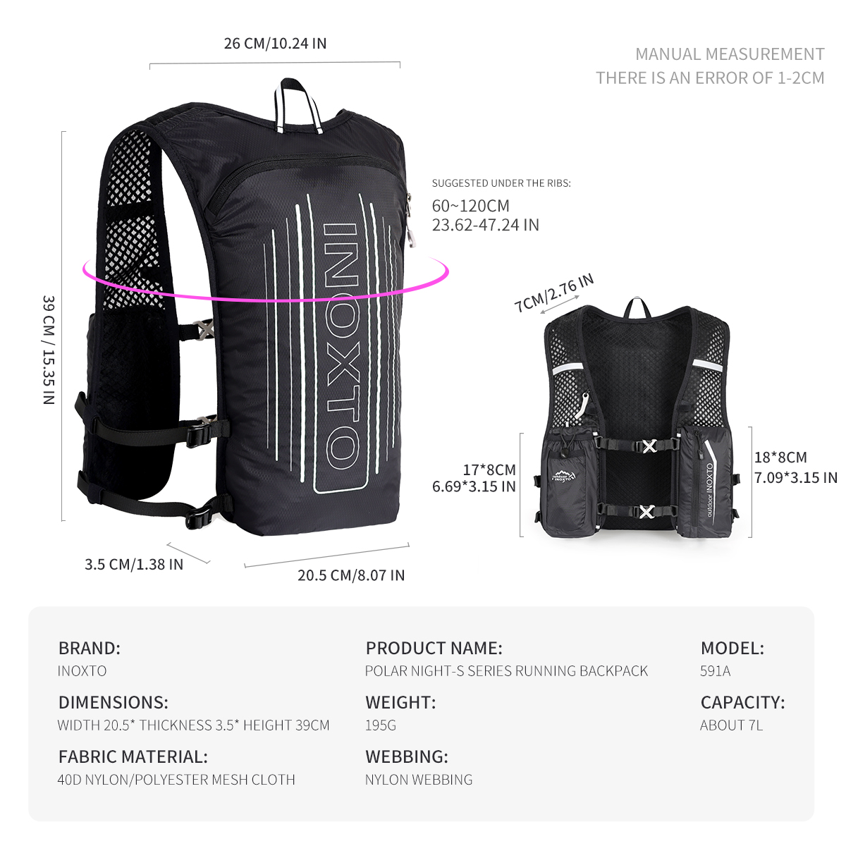 Reflektierende Weste für Damen und Herren, verstellbarer Brustgurt, Lauf-Trinkweste, leichter reflektierender Trinkrucksack, su