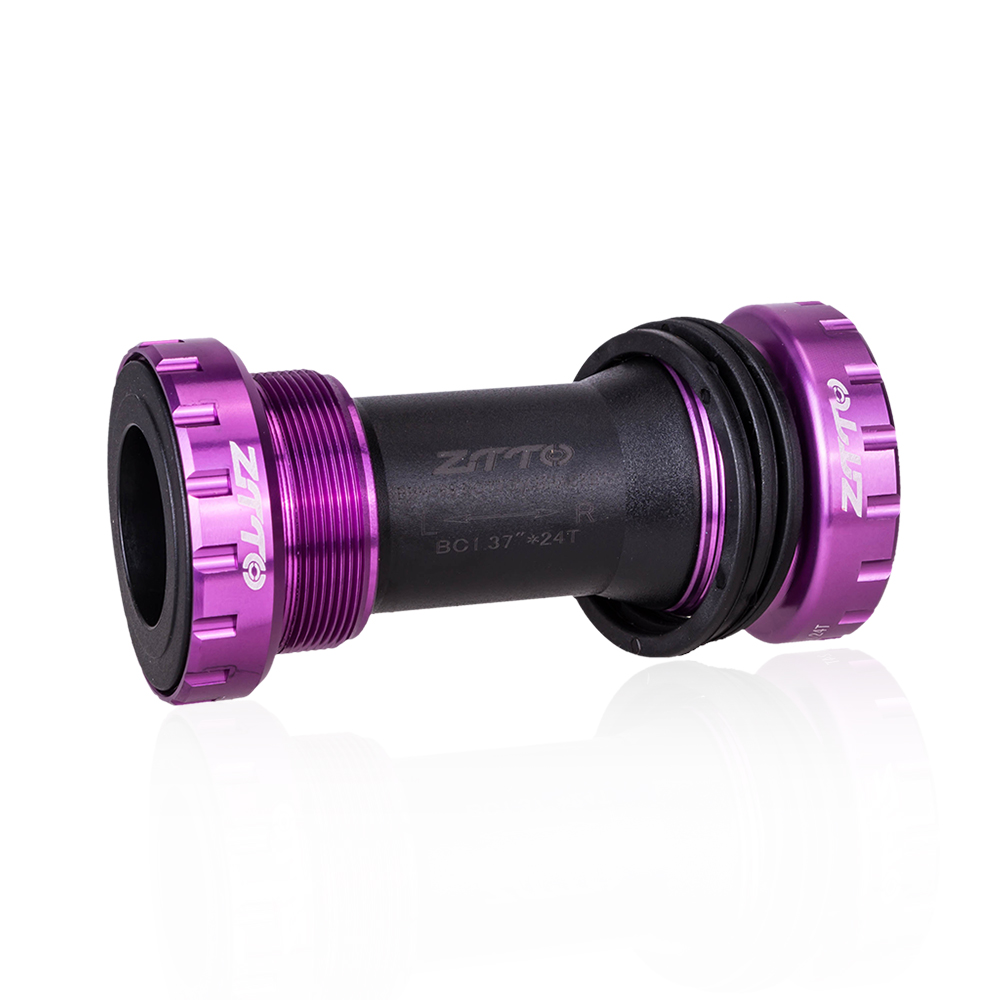 ZTTO BSA Lagerbier Tretlager Schraubentyp 68/73 mm Fahrradachse MTB Rennrad Aluminiumlegierung Wasserdichter Kurbelsatz Achsteile: violett