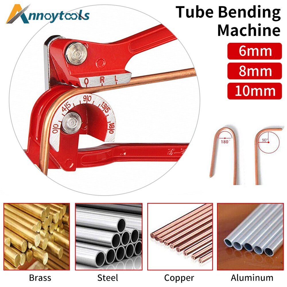 Tools Pipe Bender 90° 180° Tube Bending Machine 6mm 8mm 10mm Copper Tube Aluminum Manual Bender станок для производства трубоги