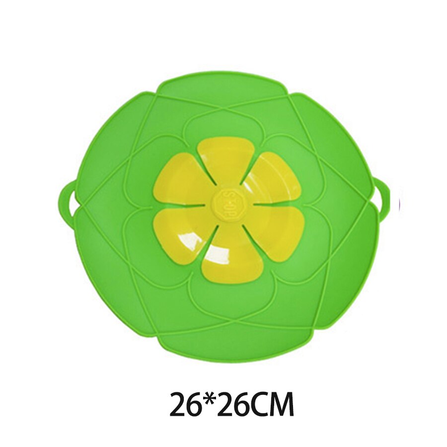 Anti-stænkende låg i silikone 26cm 28cm tilbehør til madlavningsredskaber tilbehør til høj temperatur modstandsdele køkkengrej dele køkkenudstyr: 26cm grønne