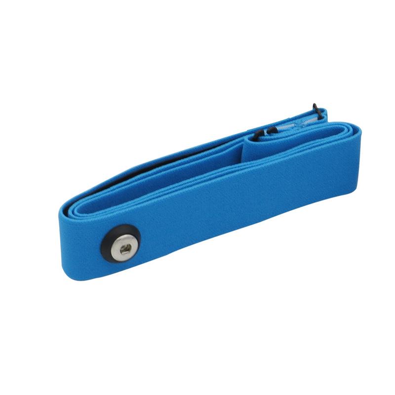 Ceinture thoracique élastique mumian, sangle souple pour moniteur de fréquence cardiaque polar sport running, compatible bluetooth, réglable: Bleu ciel