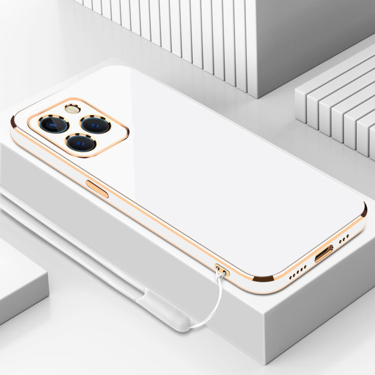 For Infinix Smart 8 Pro Case Smart8 Plus 8HD Phone Case Straight edge electroplate Plating ShockProof Silicone Back Soft Cover: CANVAS / Ivory