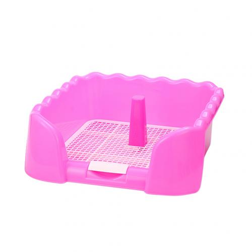 Draagbare Omheind Tray Grid Kattenbak Hond Training Wc Huisdier Potje Levert: Roze