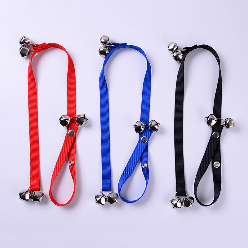 Timbre de perro para entrenamiento de orinal cascabeles ajustables para puerta, para orinal, entrenamiento y limpieza de perros pequeños, medianos y grandes
