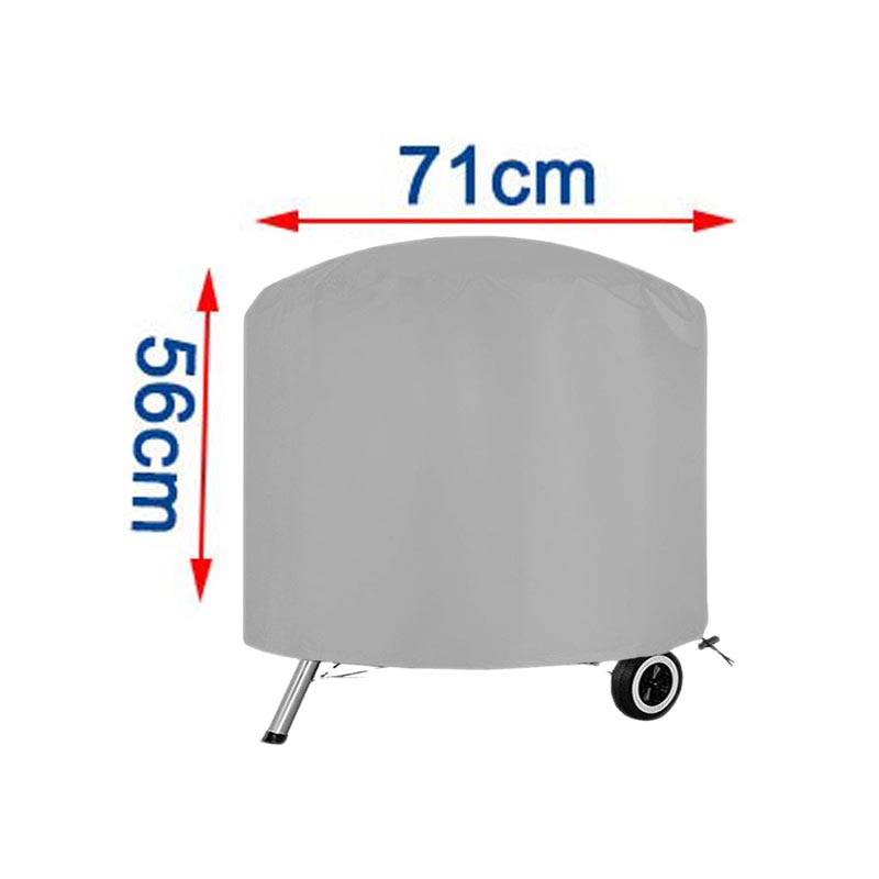 210D Outdoor Barbecue Cover Duty Grill Cover Rain Protection BBQ Cover Round Grill Grey Garden Dust Waterproof Weber Heavy Hood: grey
