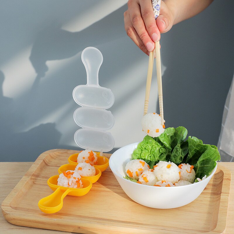 DIY Cute Mini Rice and Vegetable Roll Mold Meat Ball Maker Sushi Onigiri Tool Kitchen Gadgets Food Grade PP Material