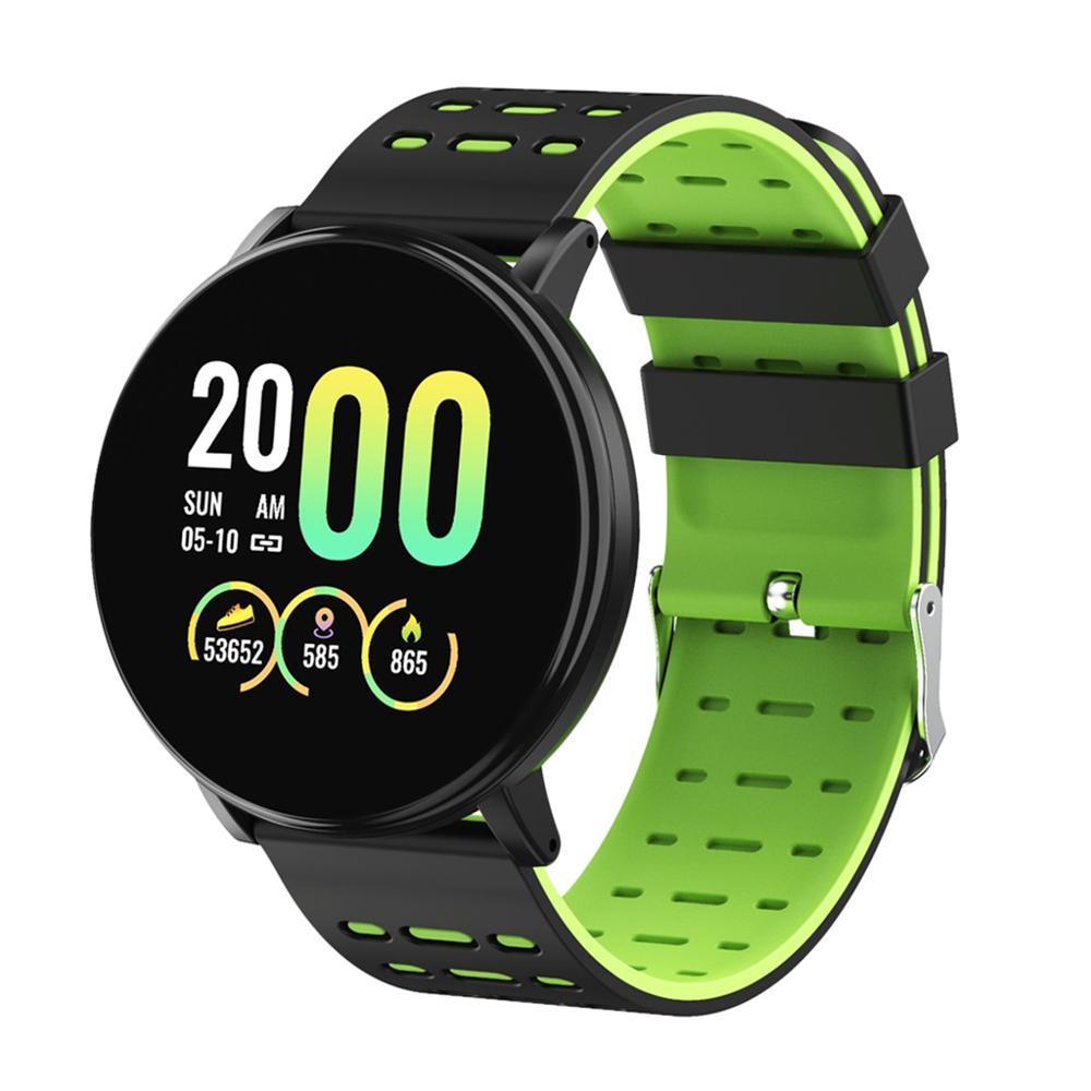 Smart Watch Heart Rate Monitor Wrist Watch Blood Pressure Monitor Long Standby Smart Watch: Green