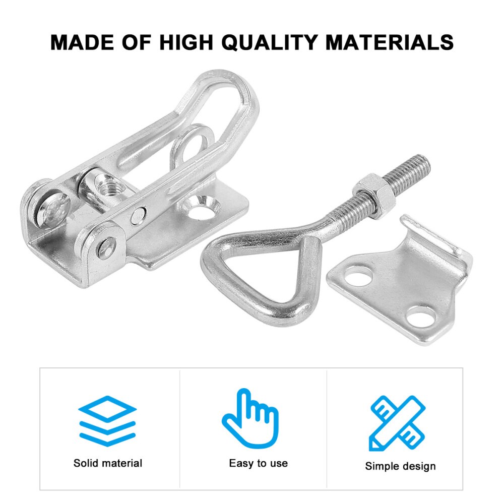 2PCS Adjustable Toggle Catch Galvanized Latch Lock Durable Clamp Hasp home storage hooks