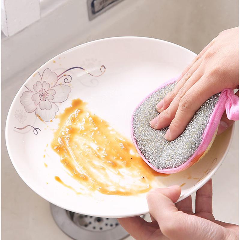 10-1PC Double Side Dishwashing Sponge Household Cleaning Tools Dish Brush Cleaning Supplies Pot and Dish Cleaning Sponges