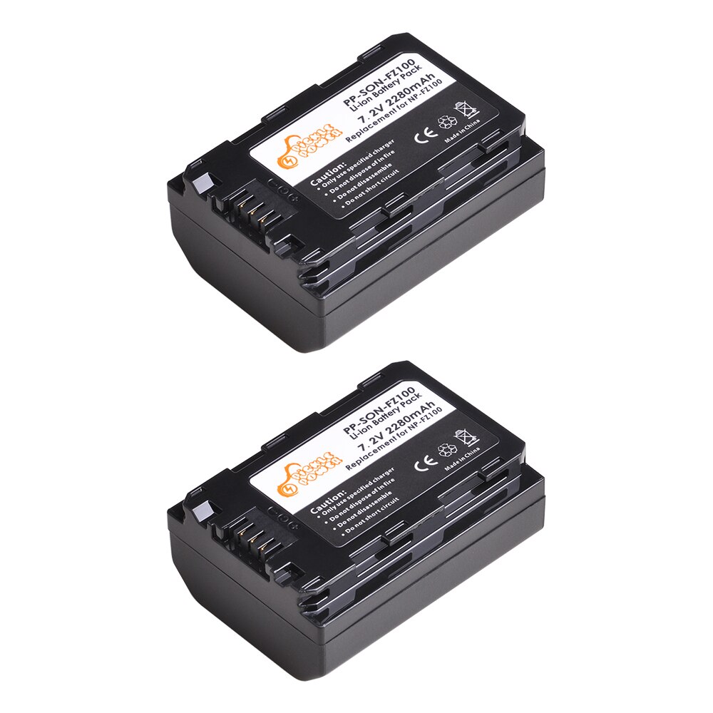 2pc 2280 mah np -fz100 npfz 100 np fz100 batteriladersett for sony bc -qz1 alpha 9 9r a9r 9s ilce -9 a7r a7 iii ilce -7 m 3 a6600.: 2 batterier