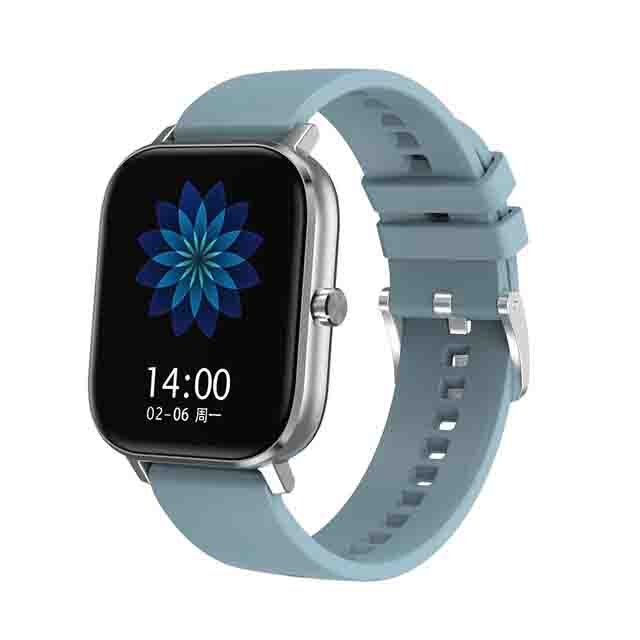 Dt35 smartwatch ecg puls blodtryk 1.54 tommer bluetooth call  ip67 vandtæt sport smart ur til mand/kvinder: Sølv blå 