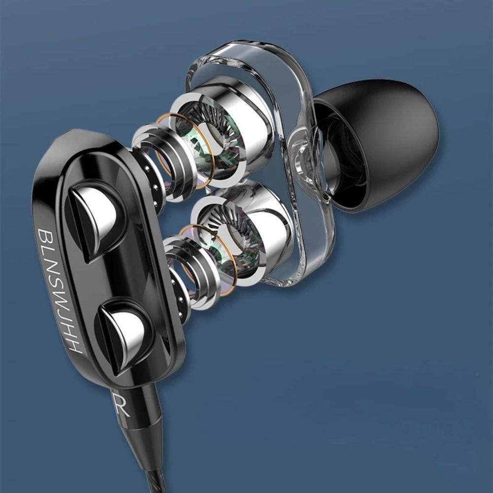 6D słuchawki douszne Stereo z wysokim basem douszne słuchawki przewodowe 3.5MM metalowa słuchawka z mikrofonem do Xiaomi Samsung Huawei